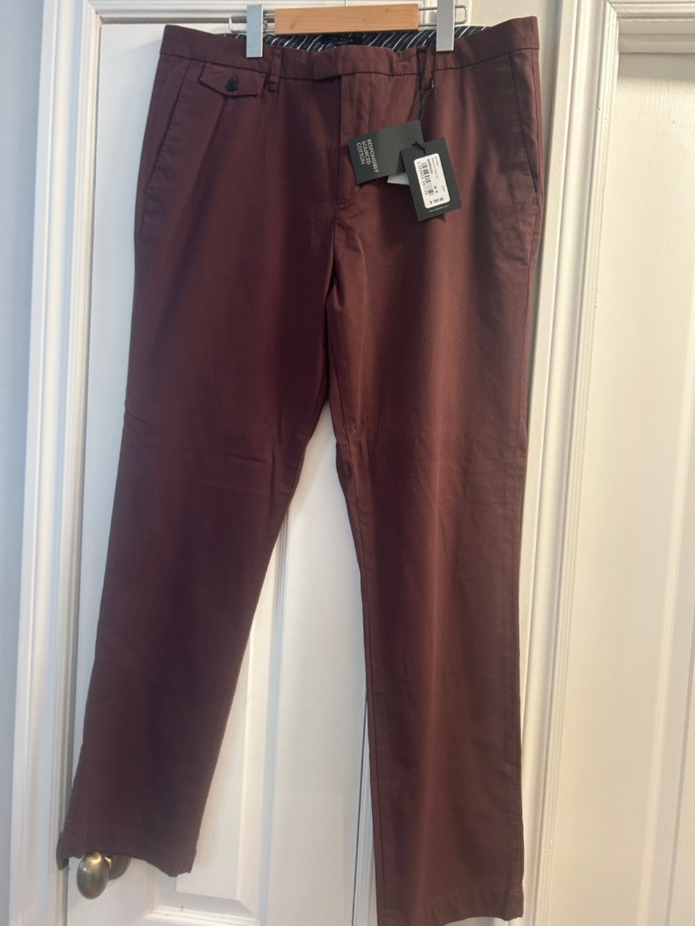 Ted Baker Men's Maroon Chino Pants